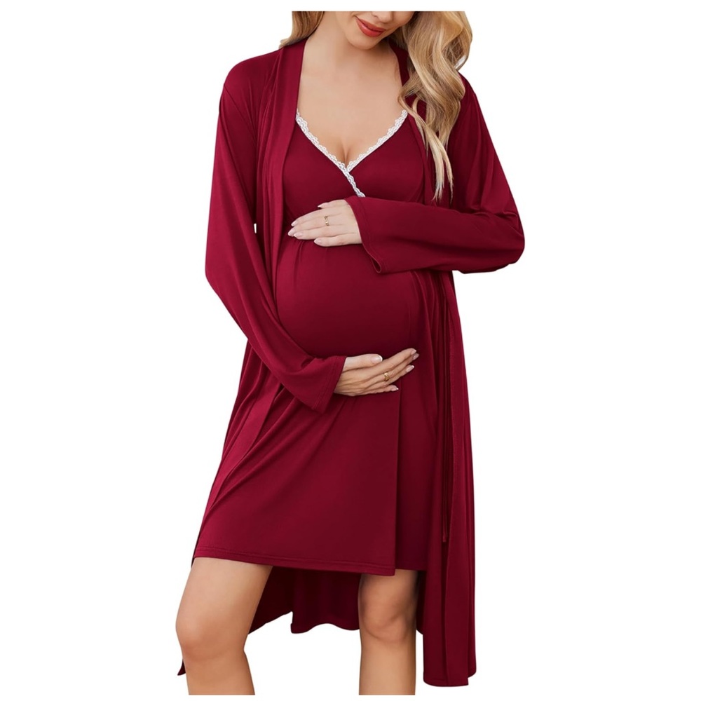 NWT Robe Nightgown Set  2XL LongSleeve Wrap with Pockets